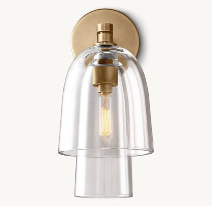 Bloom Clear Glass Flute Sconce