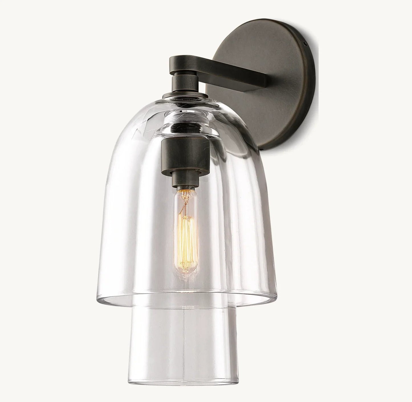 Bloom Clear Glass Flute Sconce