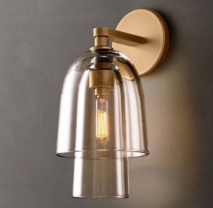 Bloom Clear Glass Flute Sconce