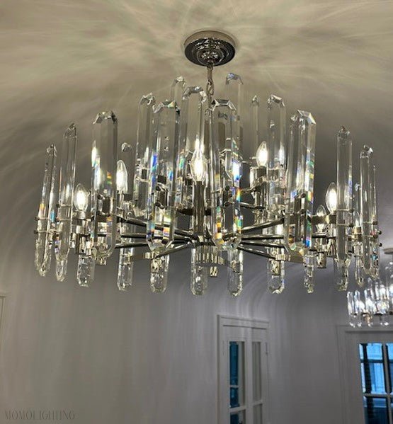 Bonnington Crystal Round Chandelier 37"-Nobipets
