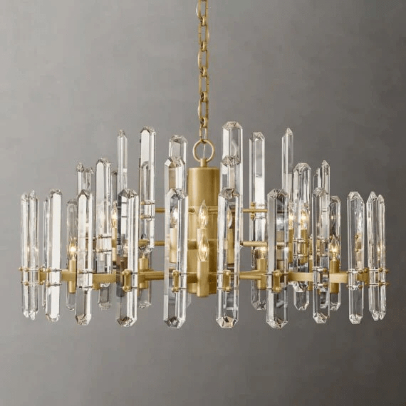 Bonnington Crystal Round Chandelier 37"-Nobipets