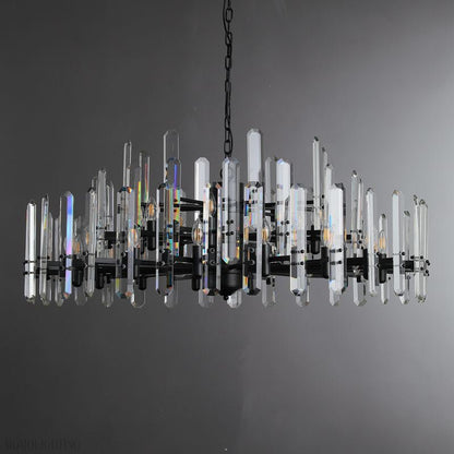 Bonnington Crystal Round Chandelier 37"-Nobipets