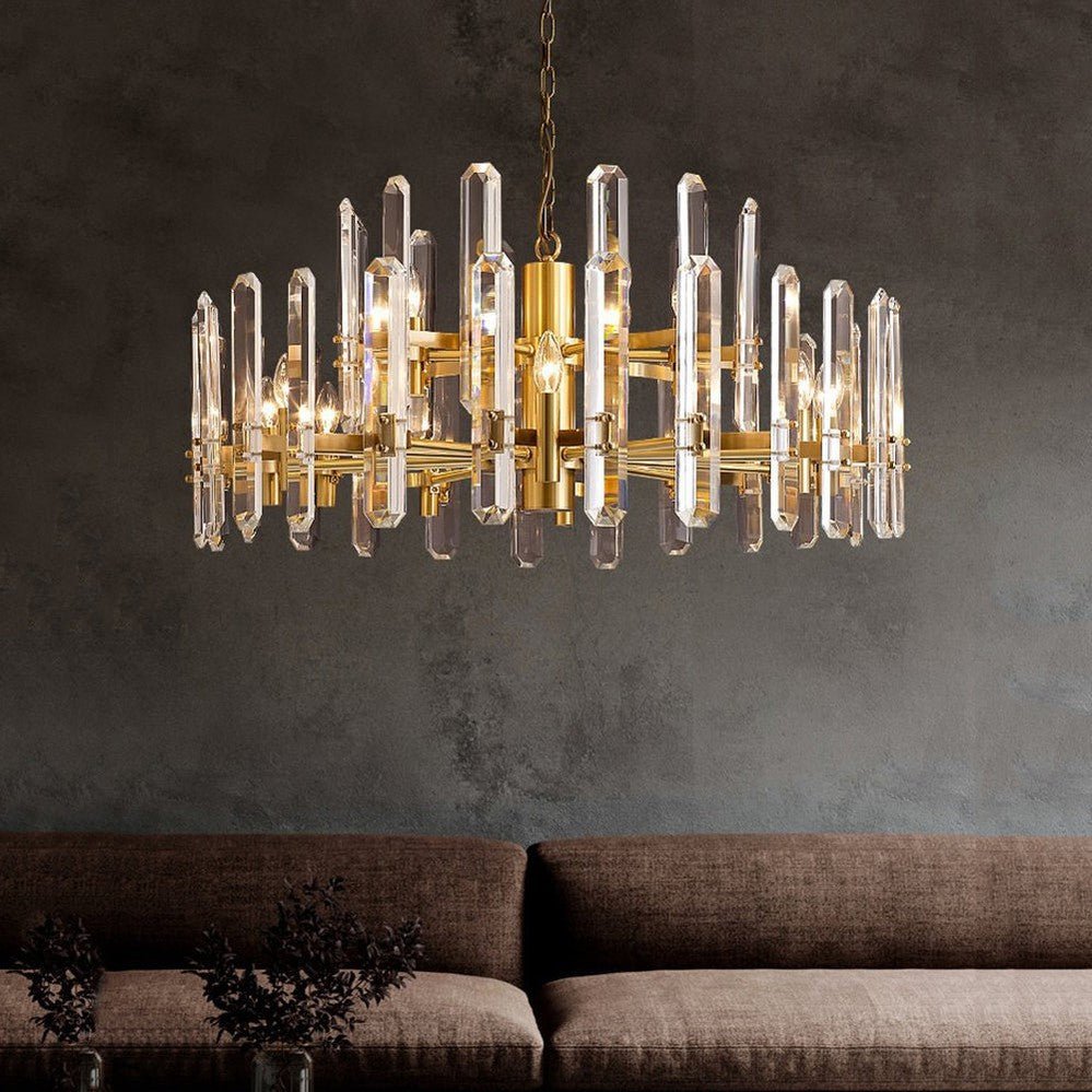 Bonnington Crystal Round Chandelier 37"-Nobipets