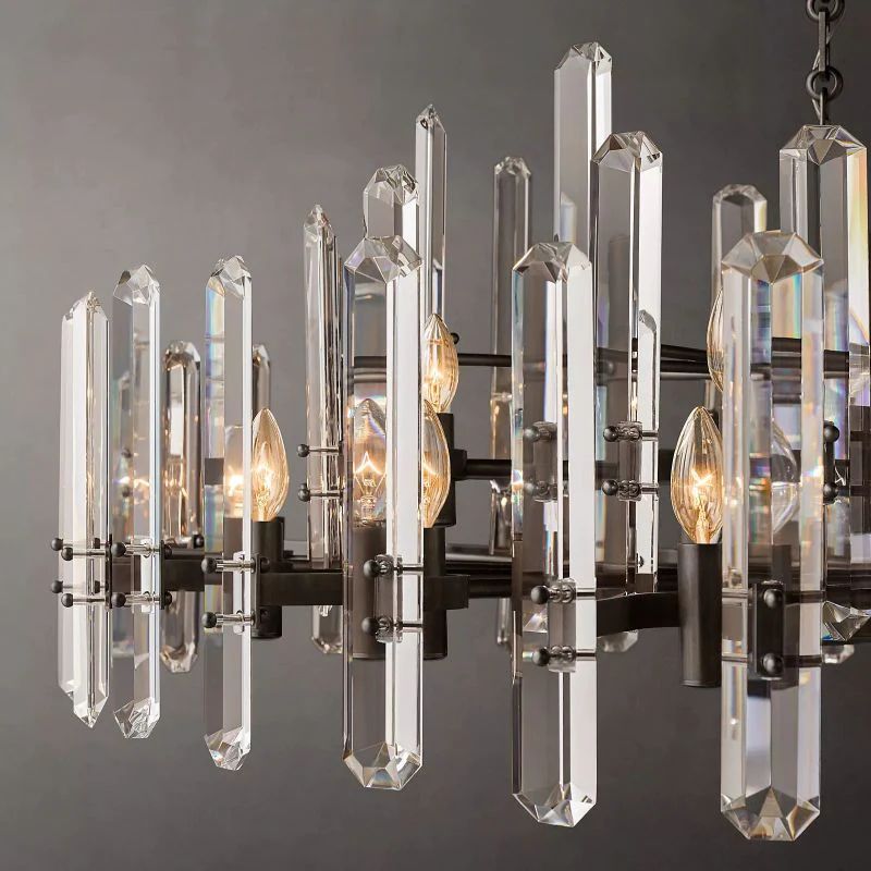 Bonning Prism Crystal Round Chandelier 48"