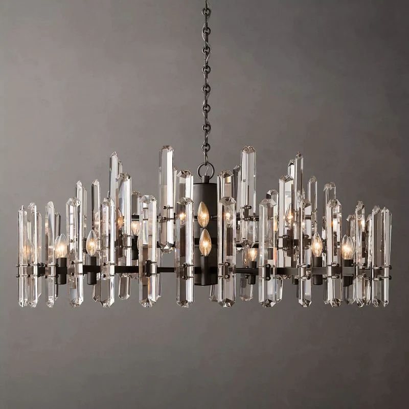 Bonning Prism Crystal Round Chandelier 48"