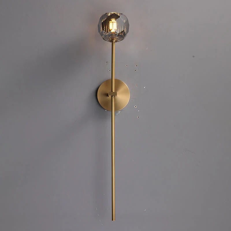 Boule Clear Crystal Ball Wall Sconce 28"H