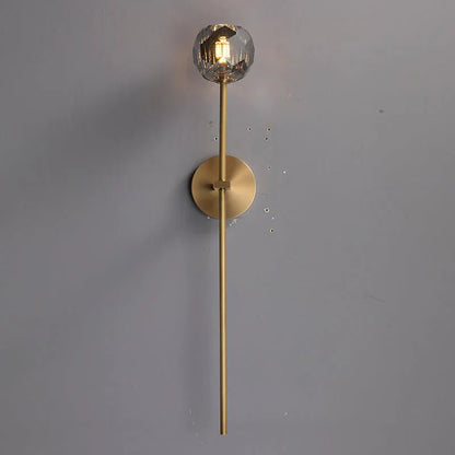Boule Clear Crystal Ball Wall Sconce 28"H