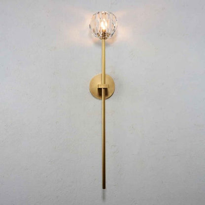 Boule Clear Crystal Ball Wall Sconce 28"H