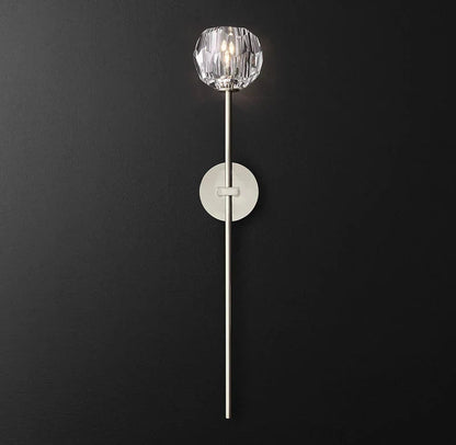 Boule Clear Crystal Ball Wall Sconce 28"H
