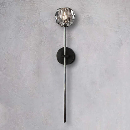 Boule Clear Crystal Ball Wall Sconce 28"H