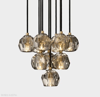 Boule Crystal Ball Cluster Chandelier 14"-Nobipets