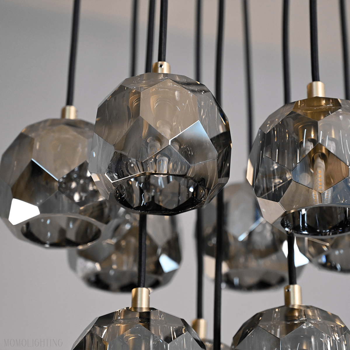 Boule Crystal Ball Cluster Chandelier 14"-Nobipets