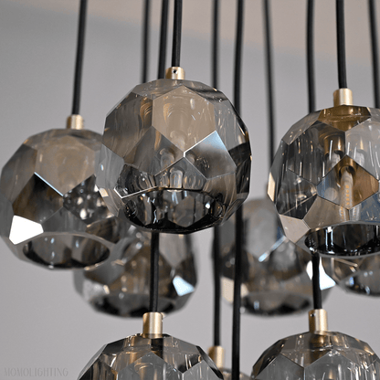 Boule Crystal Ball Cluster Chandelier 14"-Nobipets