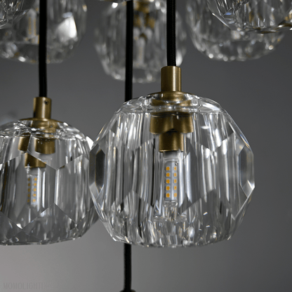 Boule Crystal Ball Cluster Chandelier 14"-Nobipets