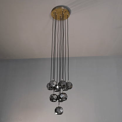 Boule Crystal Ball Cluster Chandelier 14"-Nobipets