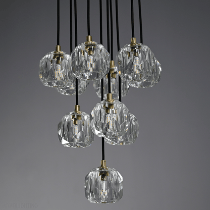 Boule Crystal Ball Cluster Chandelier 14"-Nobipets