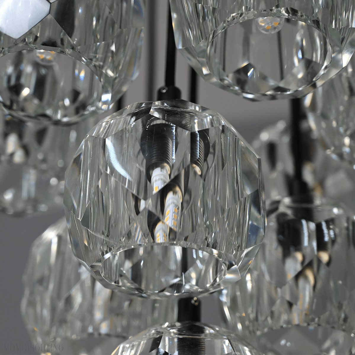 Boule Crystal Ball Cluster Chandelier 14"-Nobipets