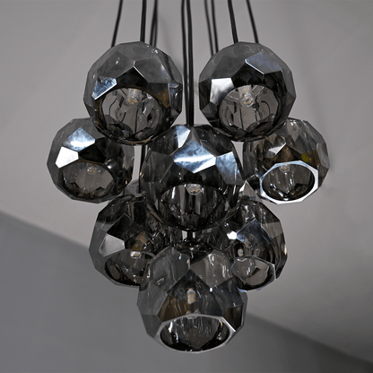 Boule Crystal Ball Cluster Chandelier 14"-Nobipets