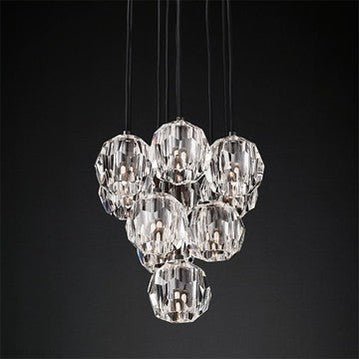 Boule Crystal Ball Cluster Chandelier 14"-Nobipets