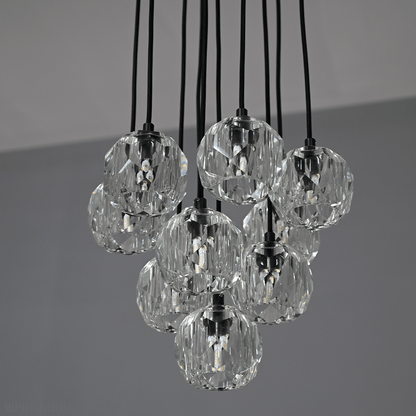 Boule Crystal Ball Cluster Chandelier 14"-Nobipets