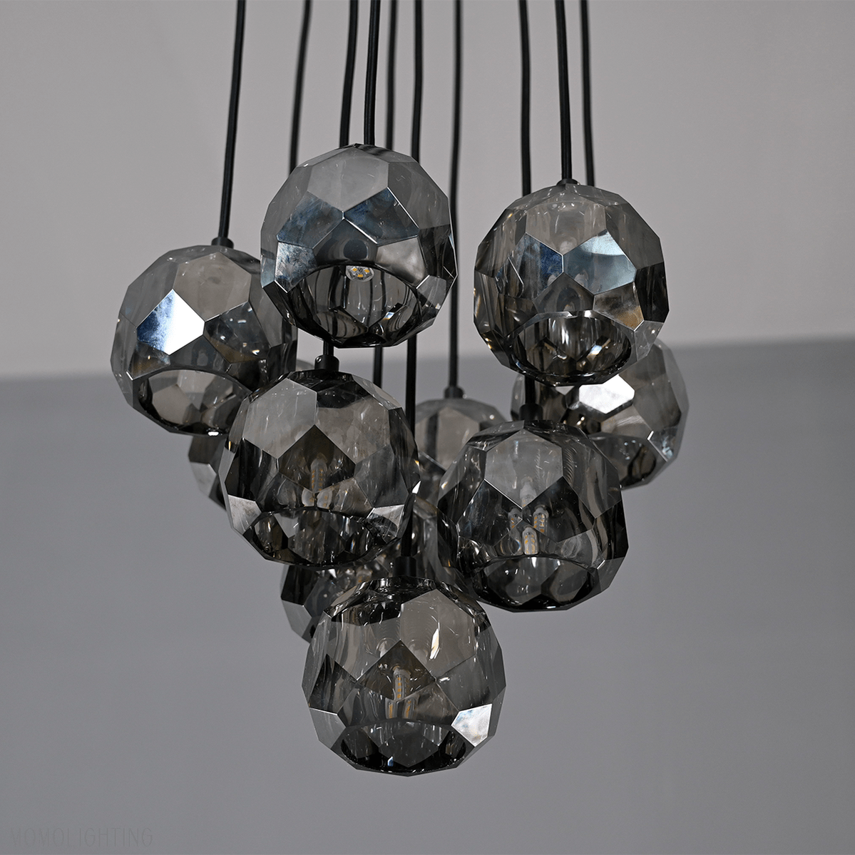 Boule Crystal Ball Cluster Chandelier 14"-Nobipets