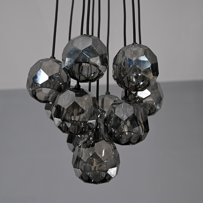 Boule Crystal Ball Cluster Chandelier 14"-Nobipets
