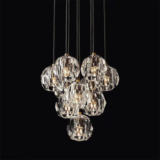 Boule Crystal Ball Cluster Chandelier 14"-Nobipets