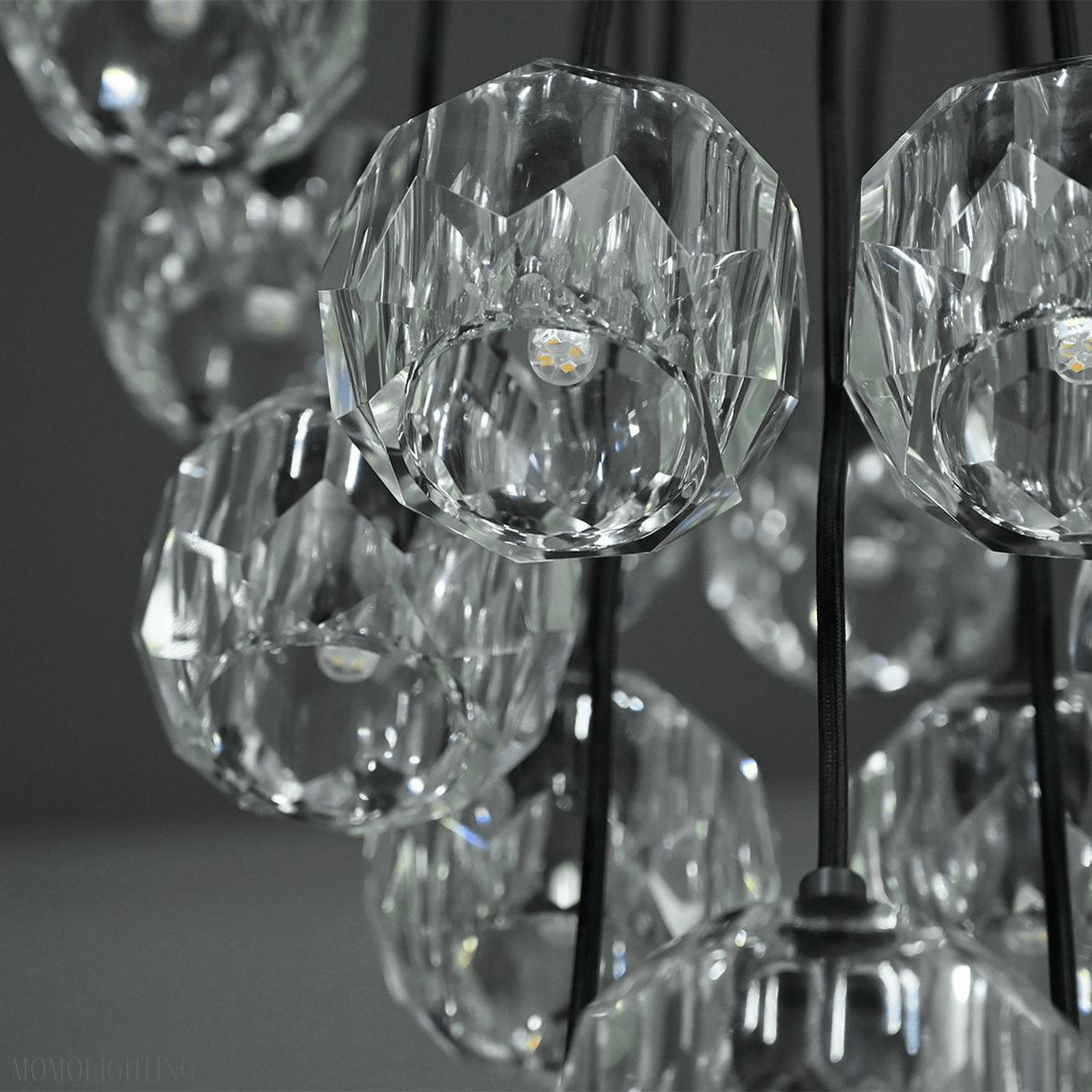 Boule Crystal Ball Cluster Chandelier 19"-Nobipets
