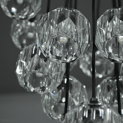 Boule Crystal Ball Cluster Chandelier 19"-Nobipets