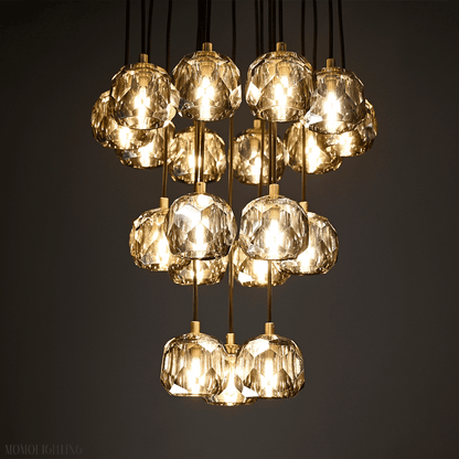 Boule Crystal Ball Cluster Chandelier 19"-Nobipets
