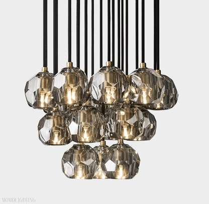 Boule Crystal Ball Cluster Chandelier 19"-Nobipets