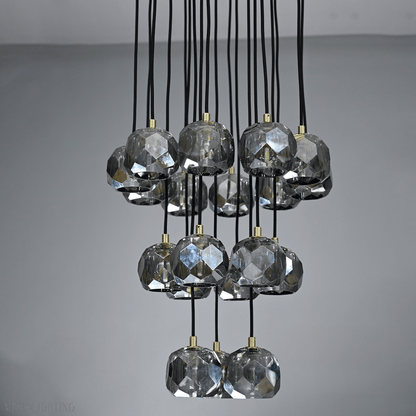 Boule Crystal Ball Cluster Chandelier 19"-Nobipets