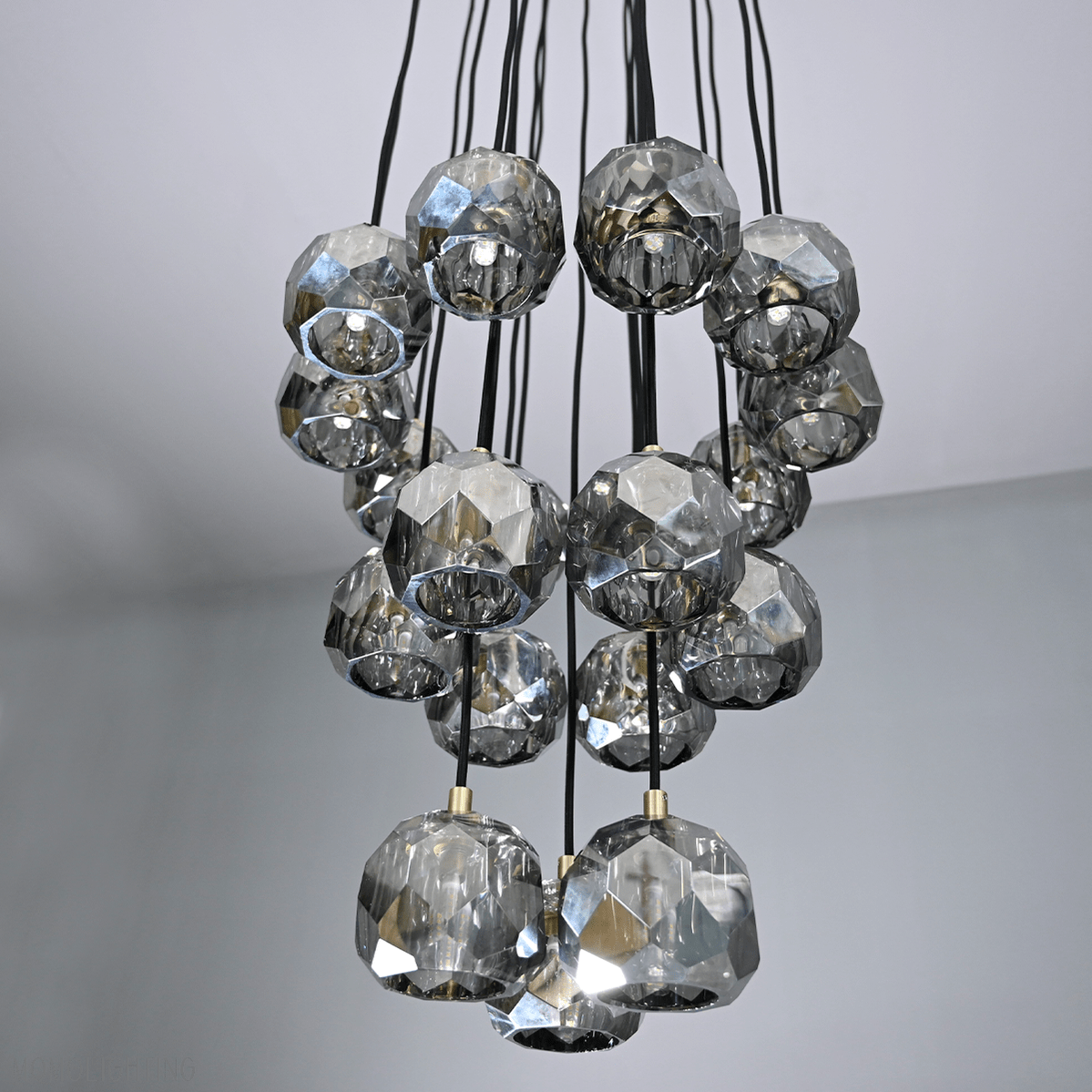 Boule Crystal Ball Cluster Chandelier 19"-Nobipets