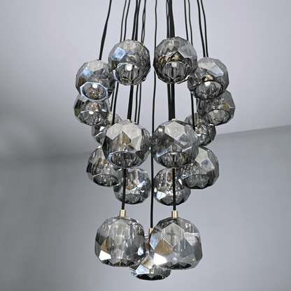 Boule Crystal Ball Cluster Chandelier 19"-Nobipets