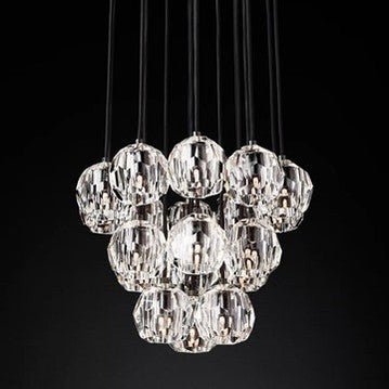 Boule Crystal Ball Cluster Chandelier 19"-Nobipets