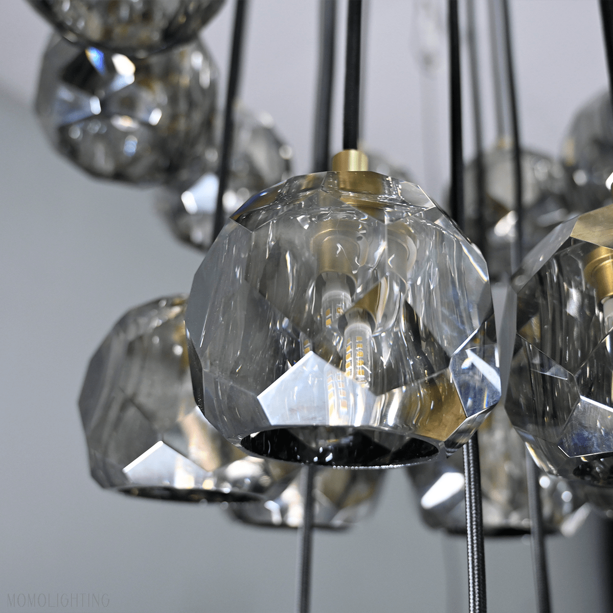Boule Crystal Ball Cluster Chandelier 19"-Nobipets