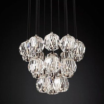 Boule Crystal Ball Cluster Chandelier 19"-Nobipets