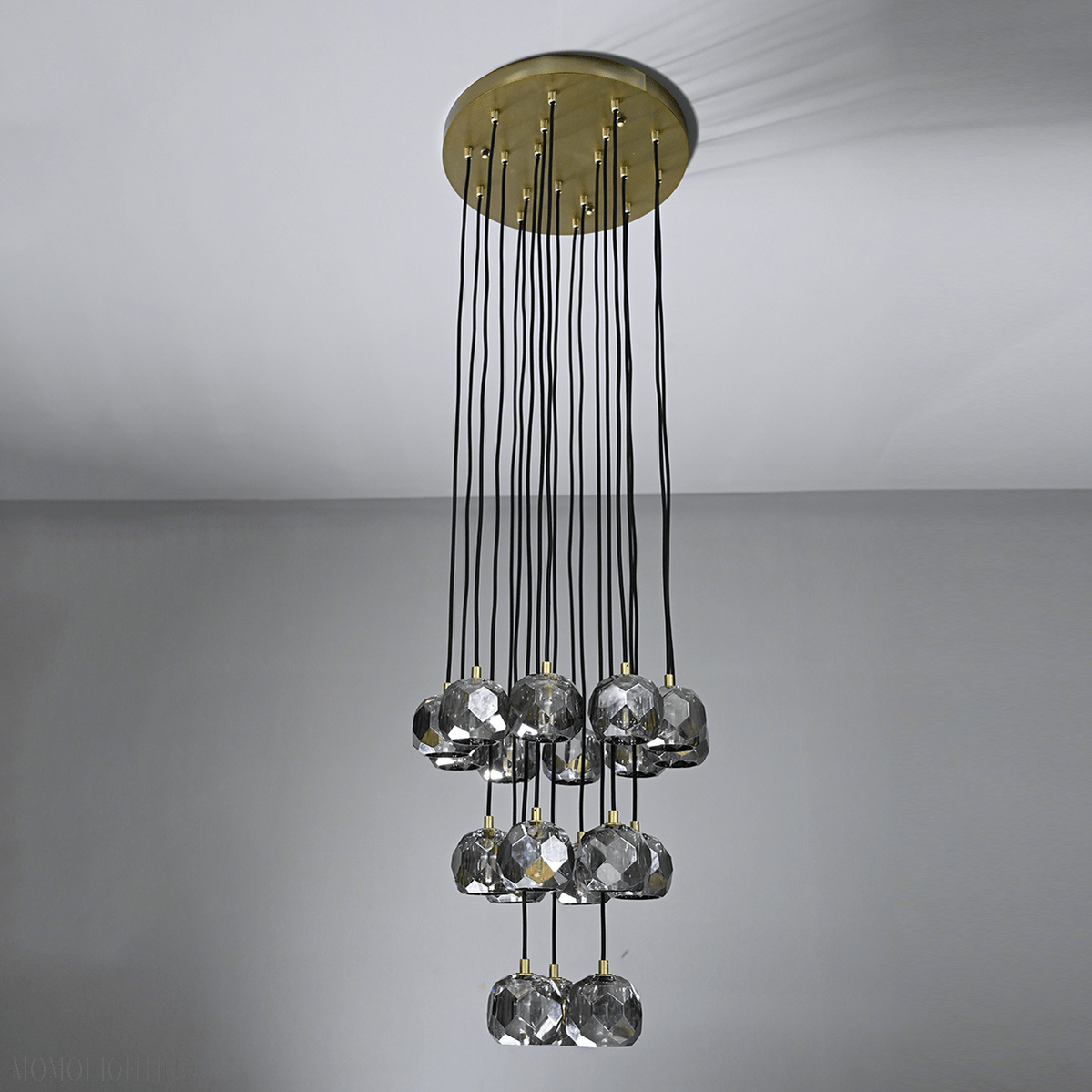 Boule Crystal Ball Cluster Chandelier 19"-Nobipets