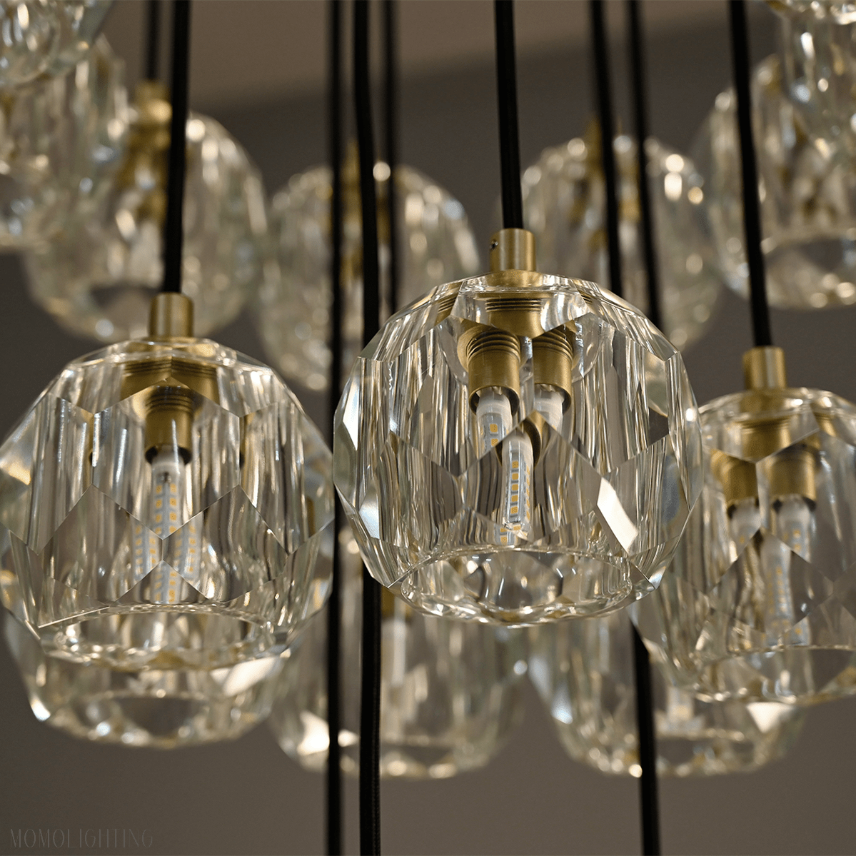 Boule Crystal Ball Cluster Chandelier 19"-Nobipets