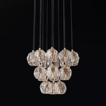 Boule Crystal Ball Cluster Chandelier 19"-Nobipets