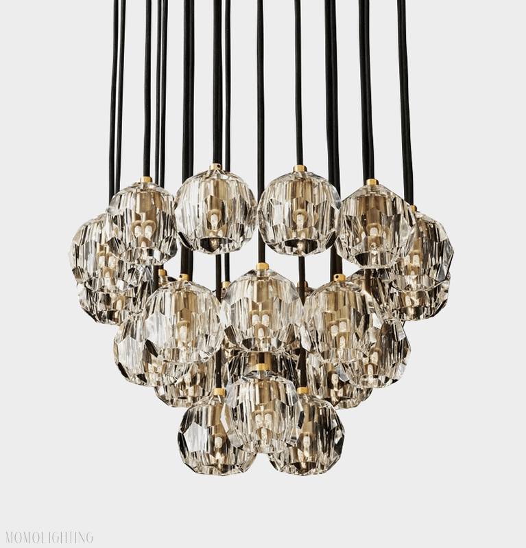 Boule Crystal Ball Cluster Chandelier 19"-Nobipets