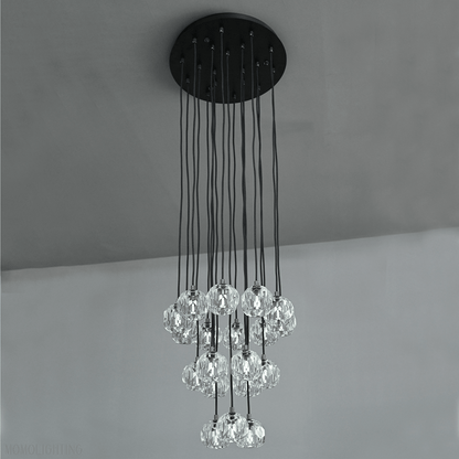Boule Crystal Ball Cluster Chandelier 19"-Nobipets