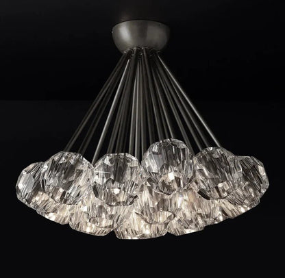 Boule Crystal Ball Flush Mount 24" 19 Lights