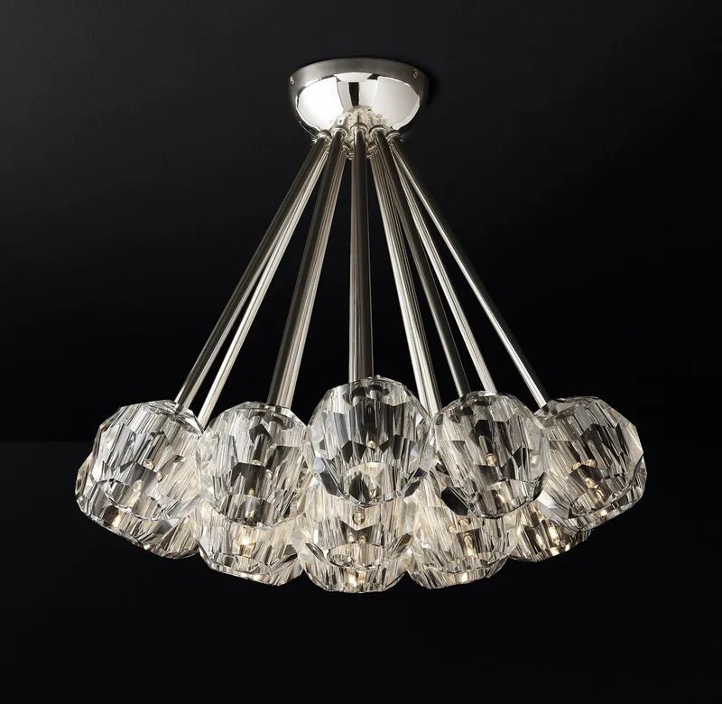 Boule Crystal Ball Flush Mount 24" 19 Lights