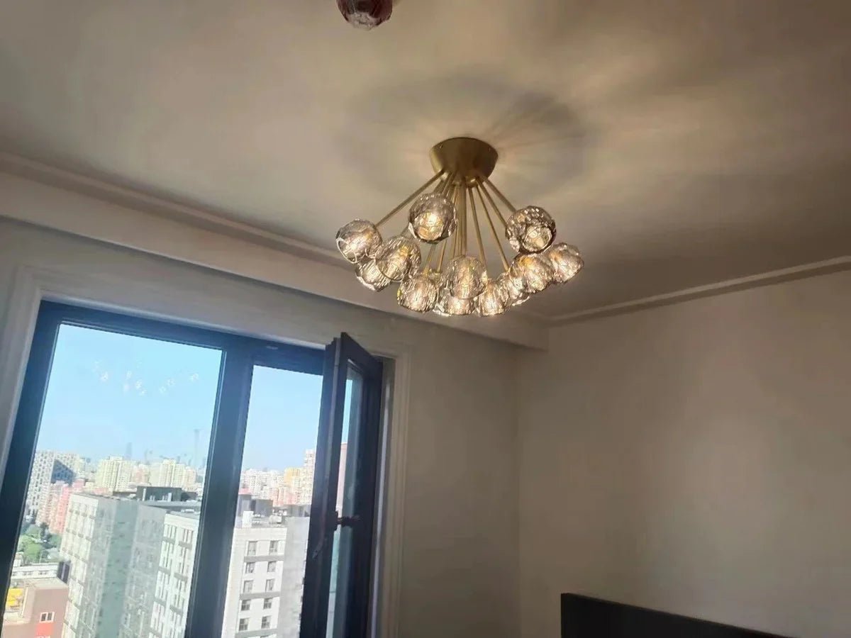 Boule Crystal Ball Flush Mount 24" 19 Lights