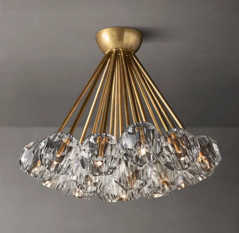 Boule Crystal Ball Flush Mount 24" 19 Lights