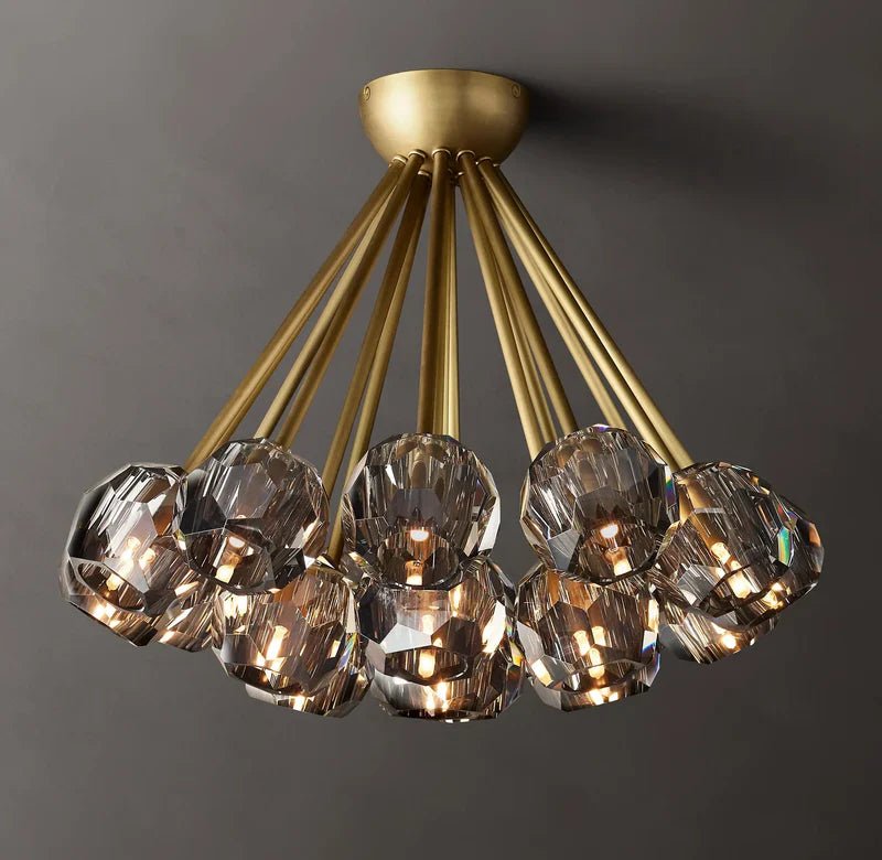 Boule Crystal Ball Flush Mount 24" 19 Lights