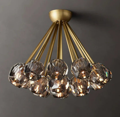 Boule Crystal Ball Flush Mount 24" 19 Lights