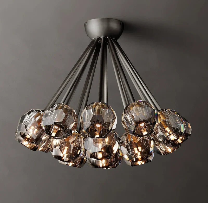 Boule Crystal Ball Flush Mount 24" 19 Lights