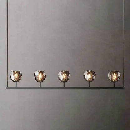 Boule Crystal Ball Linear Chandelier For Kitchen Dining Room